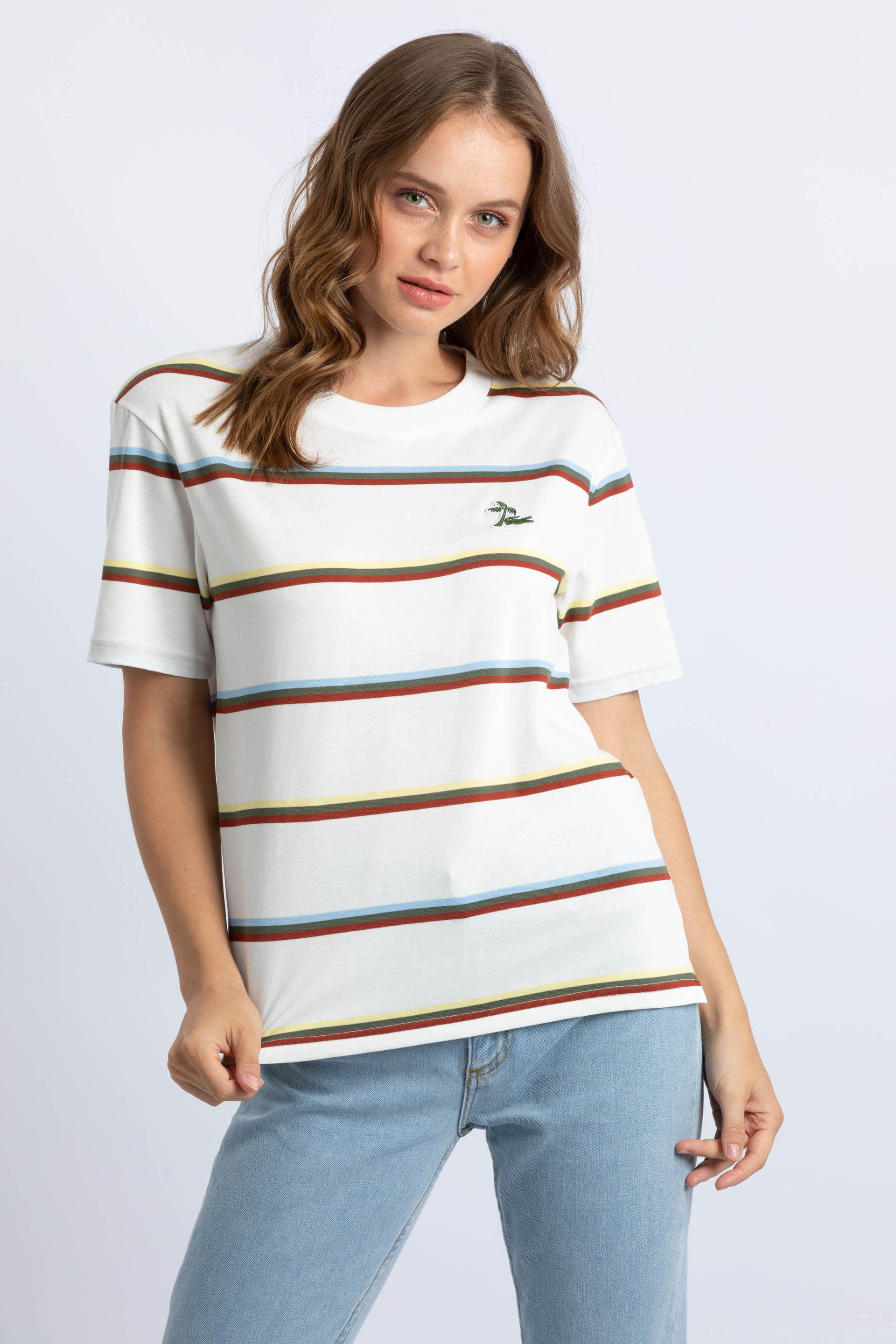 

LACOSTE Wide Neck Striped Jersey