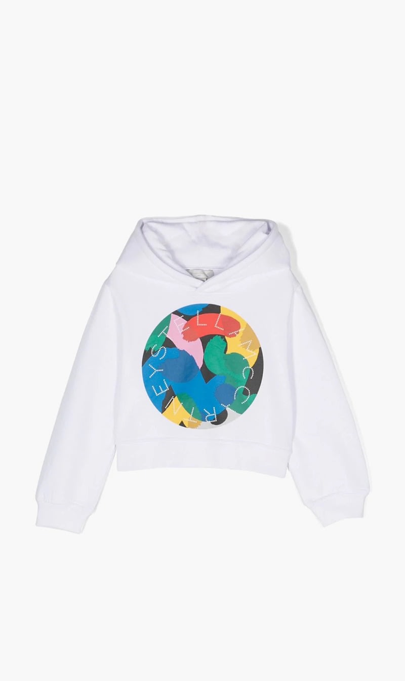 

Stella Mc Cartney White Sport Sweatshirt for Girls | The Deal Outlet