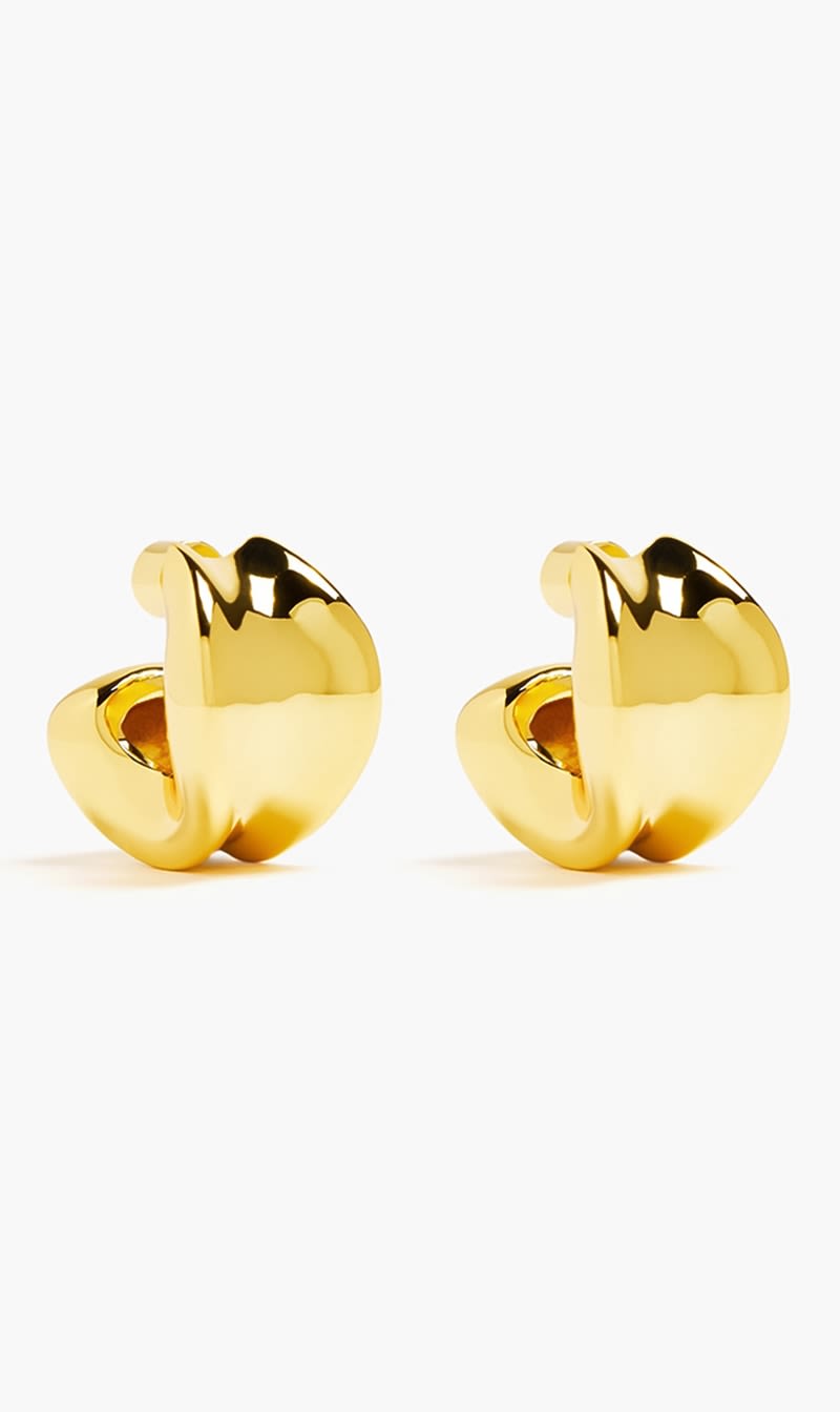 

Jenny Bird Gold Chunky Doune Hoops for Women | The Deal Outlet
