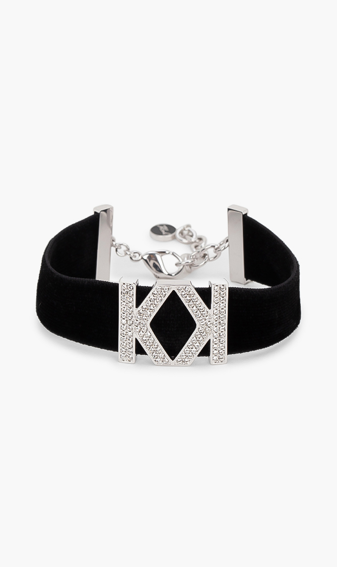 

Karl Lagerfeld Karl X Kaia Logo K Velvet Bracelet