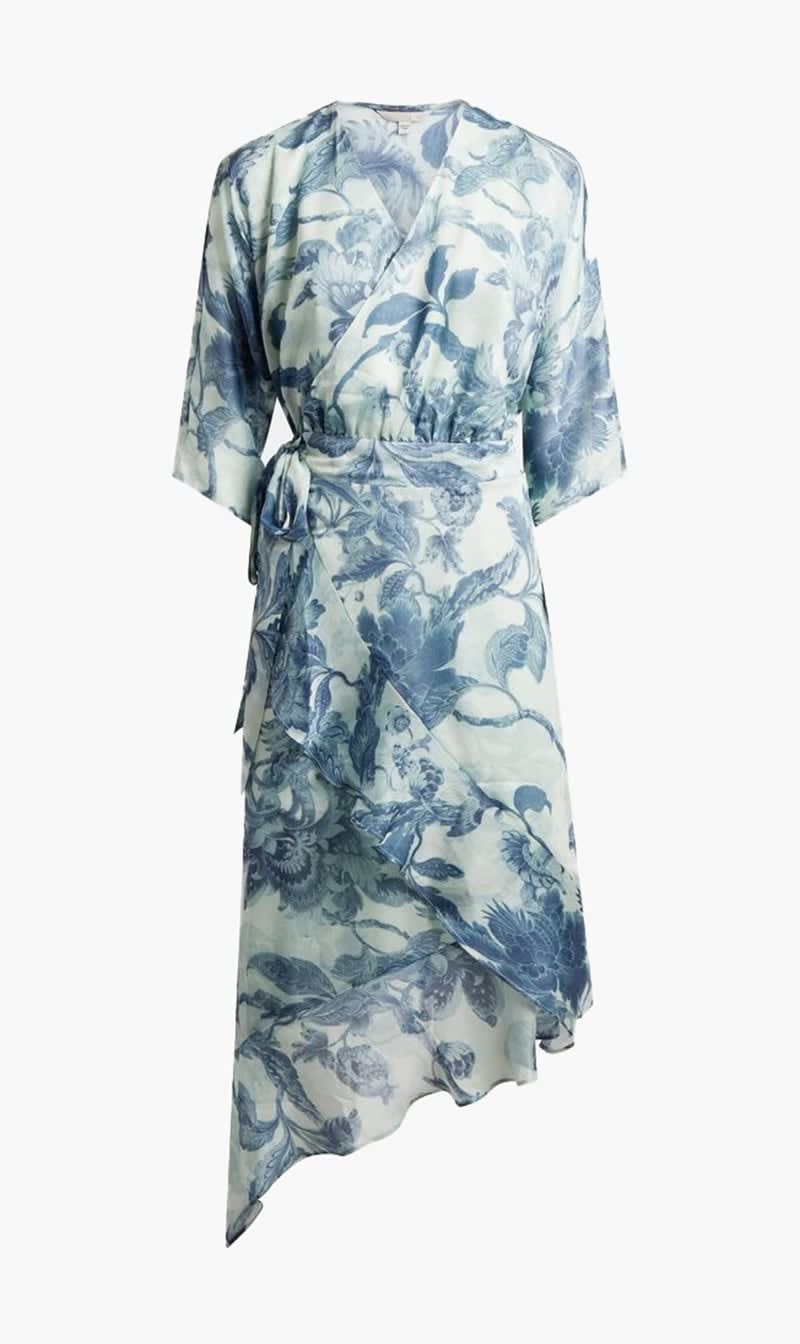 

Guess Multi-color 3 Qtr Slv Ensley Wrap Dress for Women | The Deal Outlet
