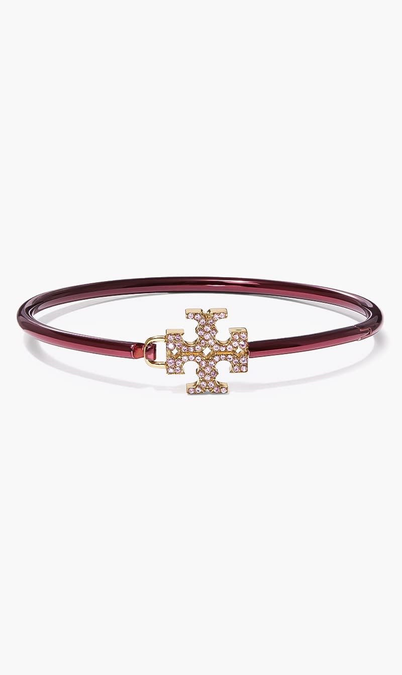

Tory Burch Gold Eleanor Pavé Hinged Bracelet for Women | The Deal Outlet
