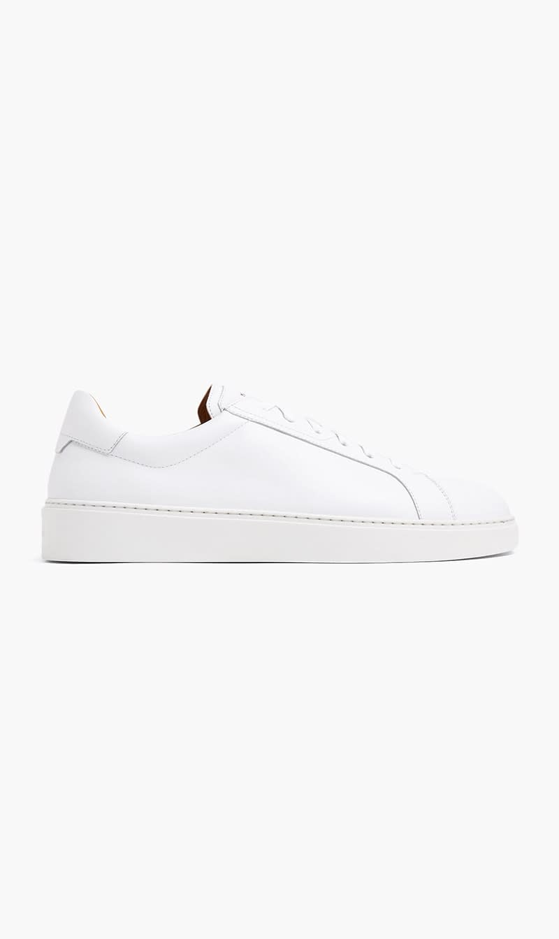 White Leather Sneakers for Men
