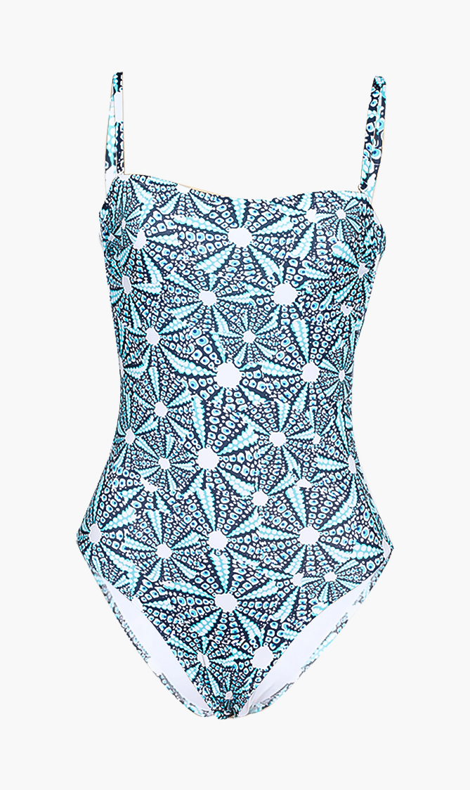 

Vilebrequin Facette Printed Bustier One-piece Swimsuit
