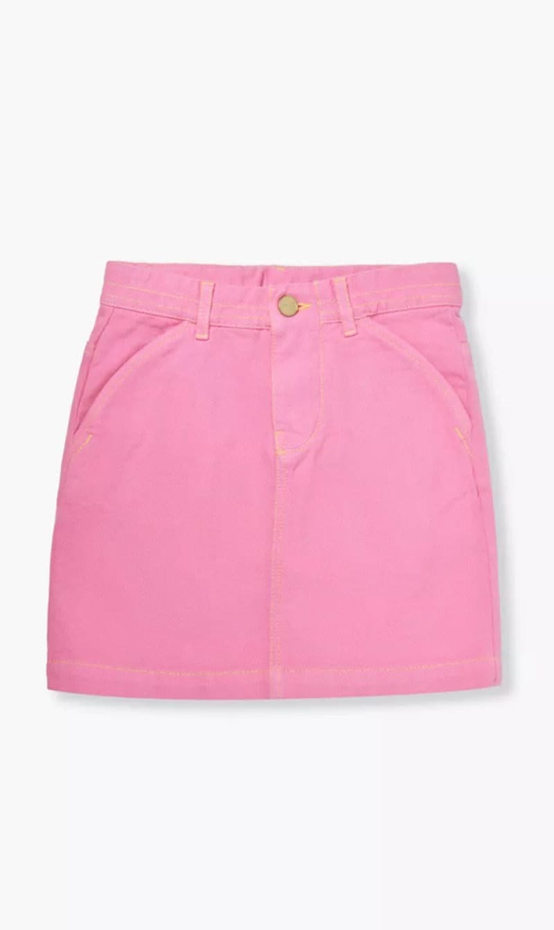 

Jacquemus Pink Contrast-stitch Denim Mini Skirt for Girls | The Deal Outlet