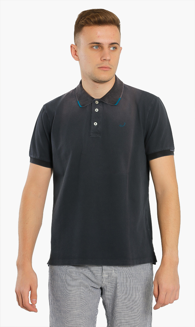

Jacob Cohen Contrast Piped Collar Polo Shirt