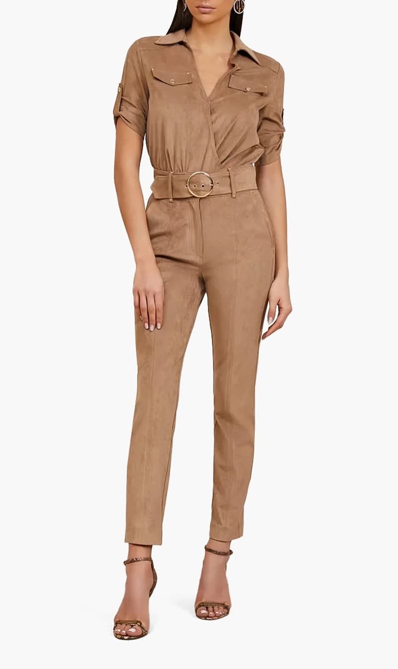

Guess Brown Kaisa Jumpsuit for Women | The Deal Outlet