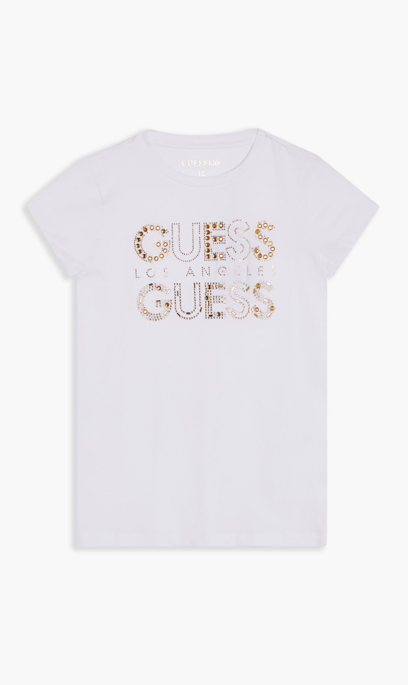 

Studded Kambrie Tee, White