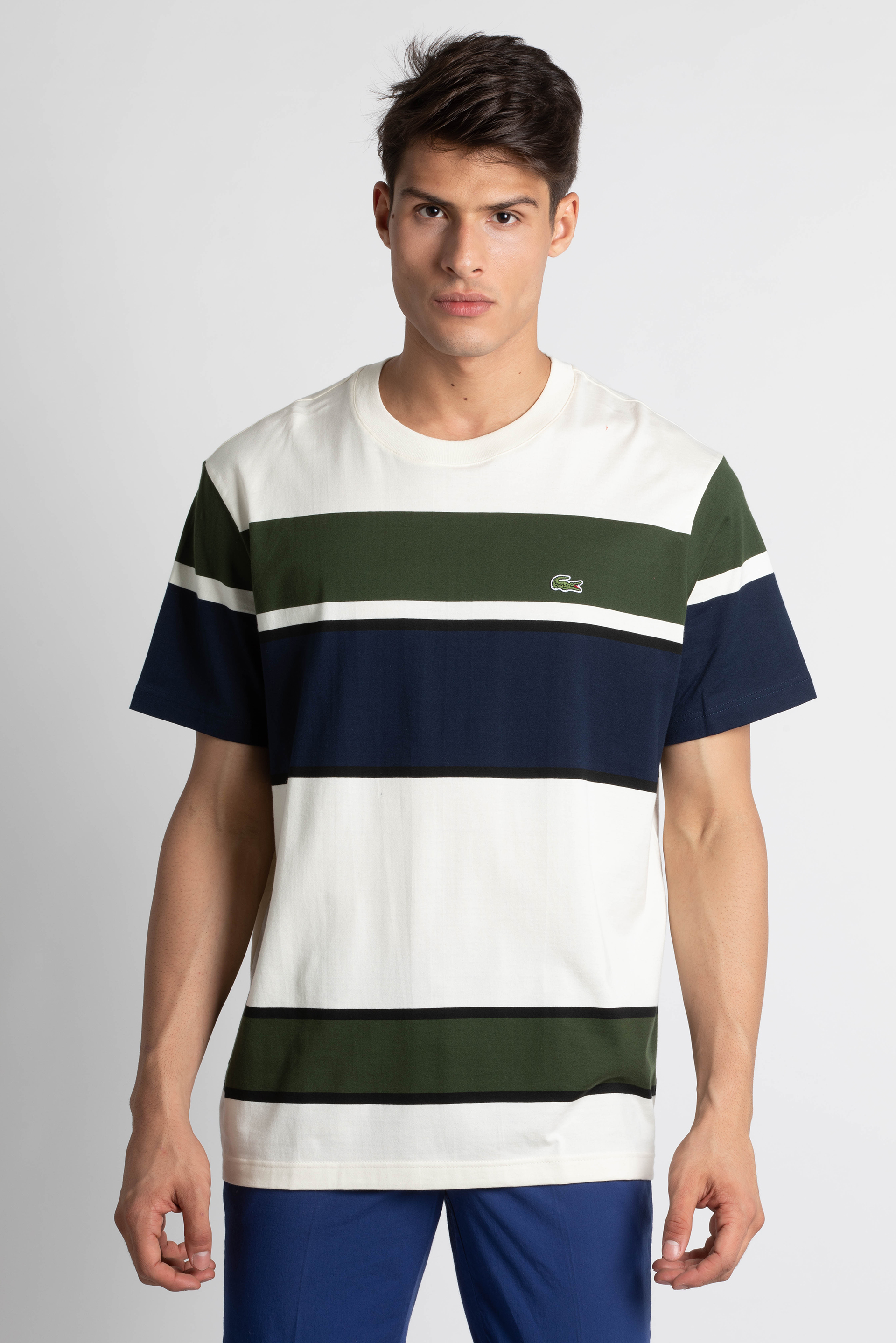 

Lacoste Colorblock Striped Cotton T-shirt