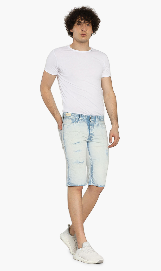 

Replay Washed Stretch Denim Shorts