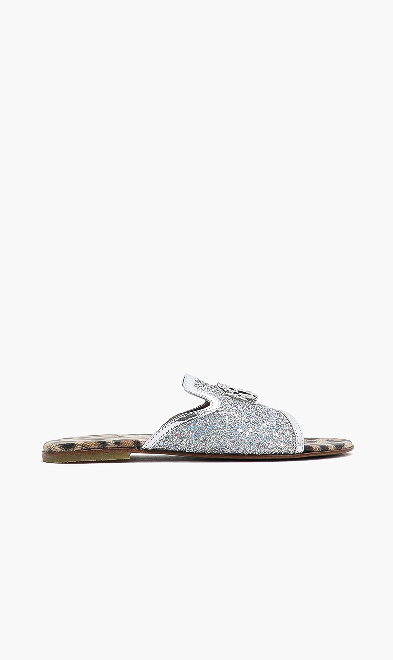 

Roberto Cavalli Leather Open Toe Flats