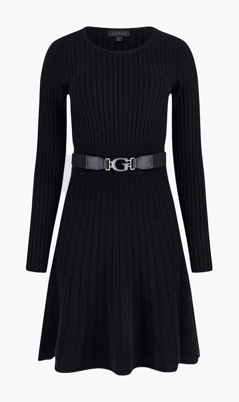 

Guess Black Long Sleeve Paige Dress for Women | The Deal Outlet