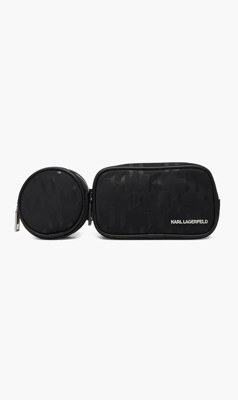 Karl Lagerfeld Black Waist Handbag for Men
