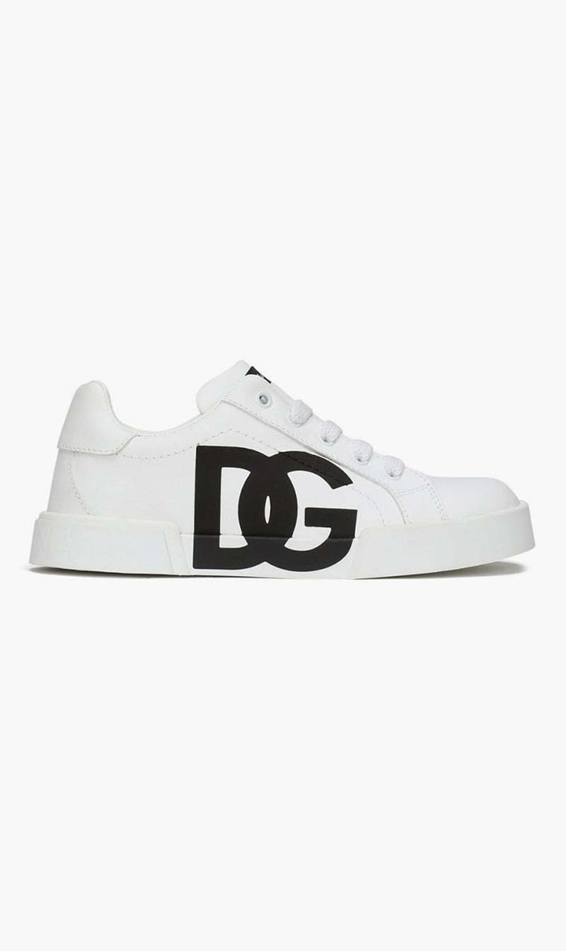 

Dolce & Gabbana White Portifino Logo Sneakers for Boys | The Deal Outlet