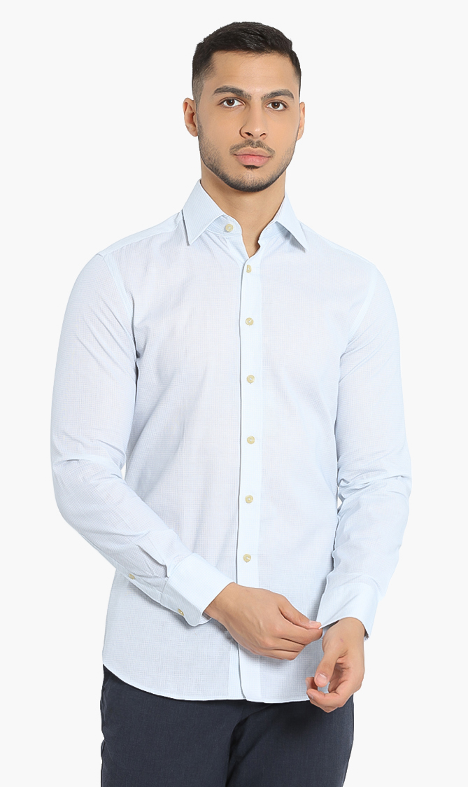 

Hackett London Mayfair Mini Check Slim Fit Shirt