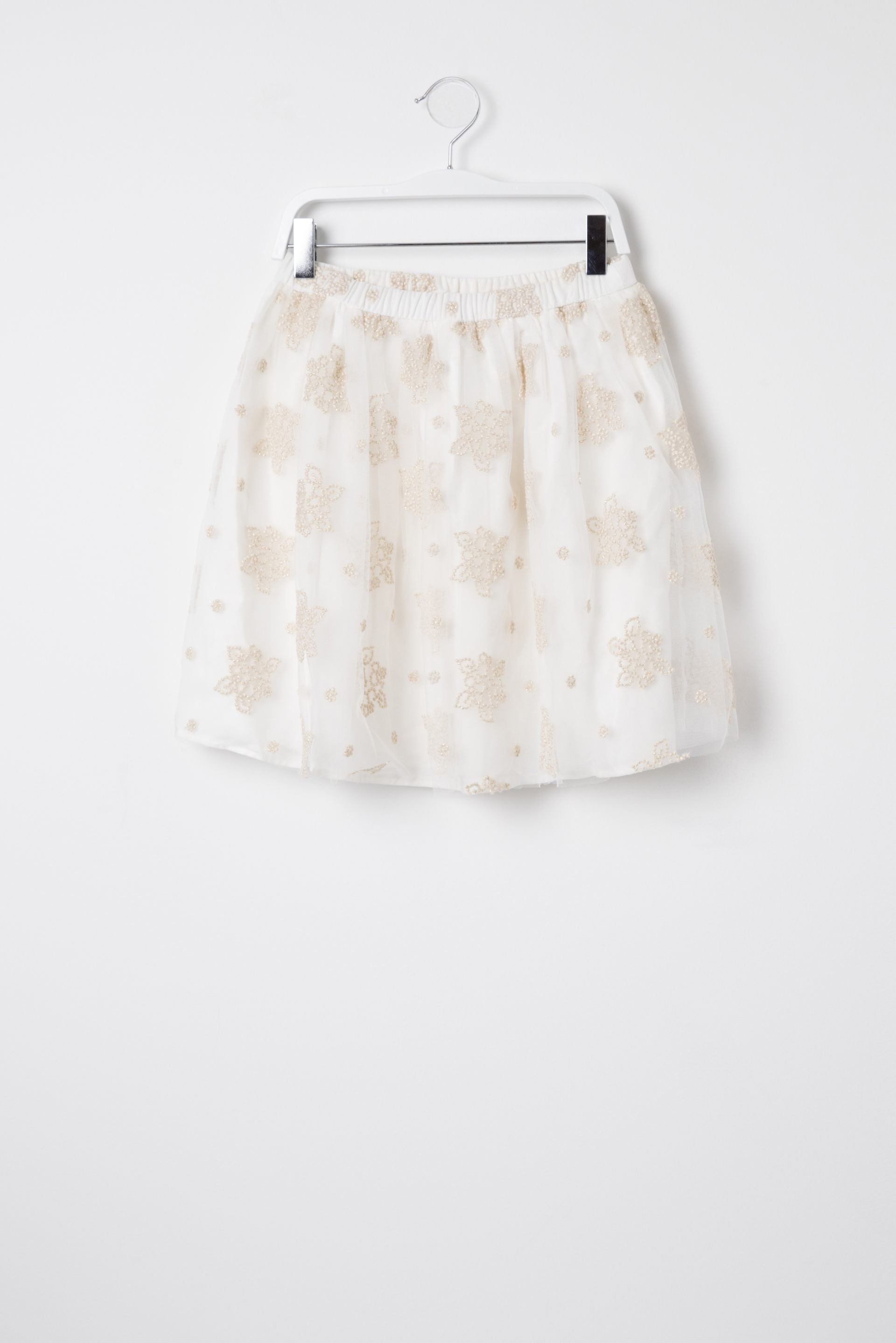 

Il Gufo Embroidered Tulle Skirt