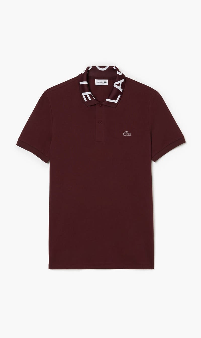 Lacoste Red Movement Jacquard Collar Polo for Men