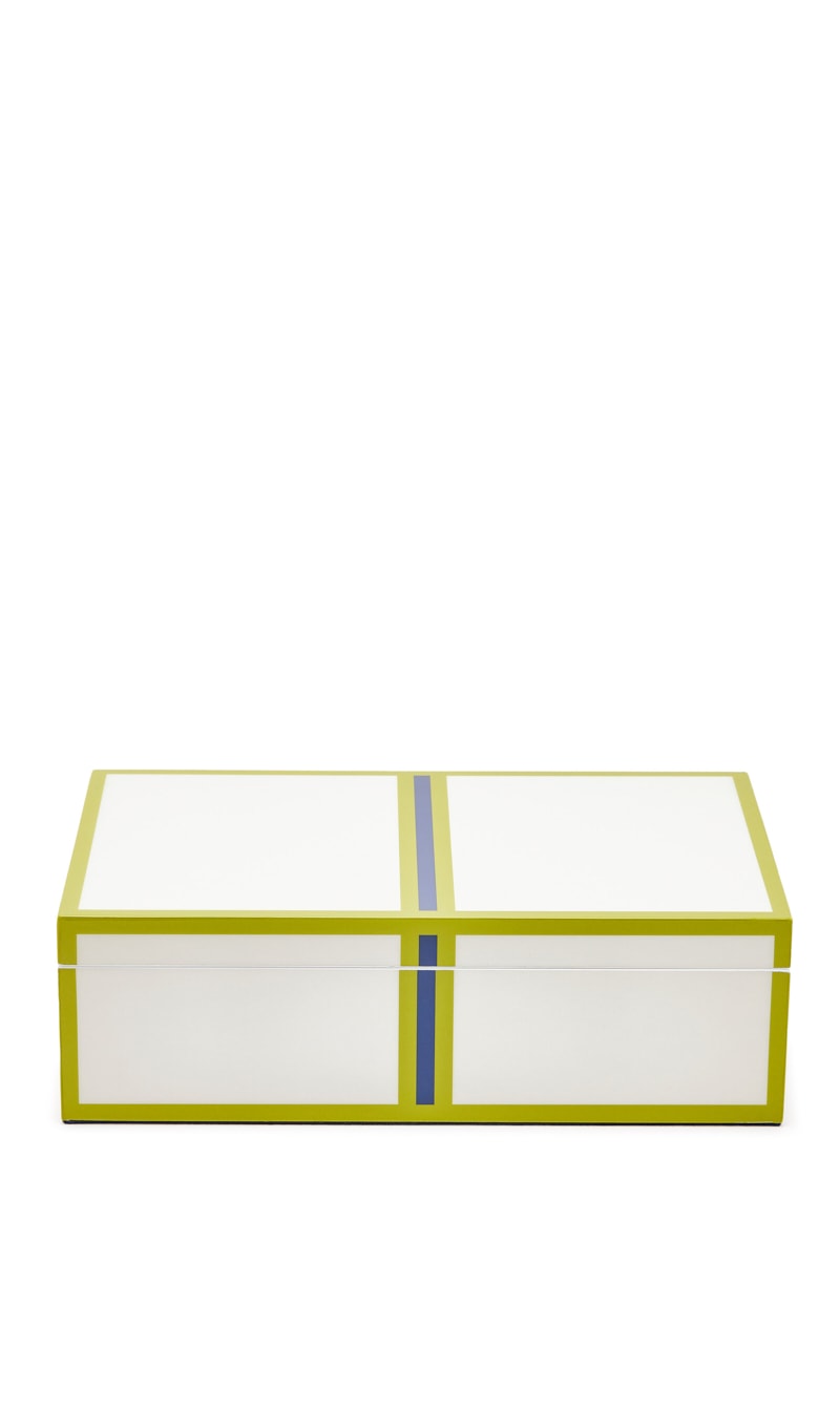 

Jnr Lacquer Zip Box - Medium - Greenwhite