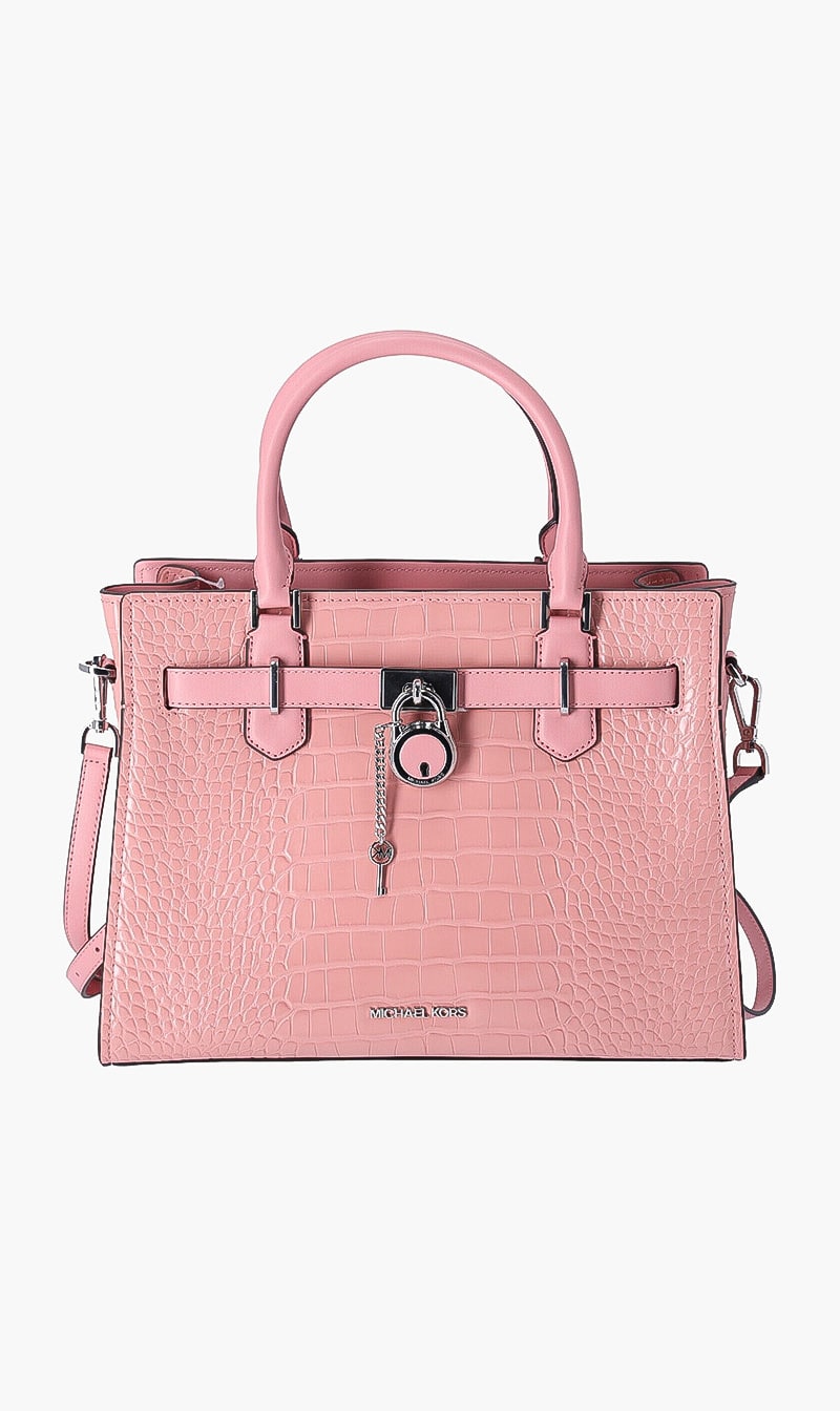 

Michael Kors Pink Textured Leather Tote Bag for Women | The Deal Outlet