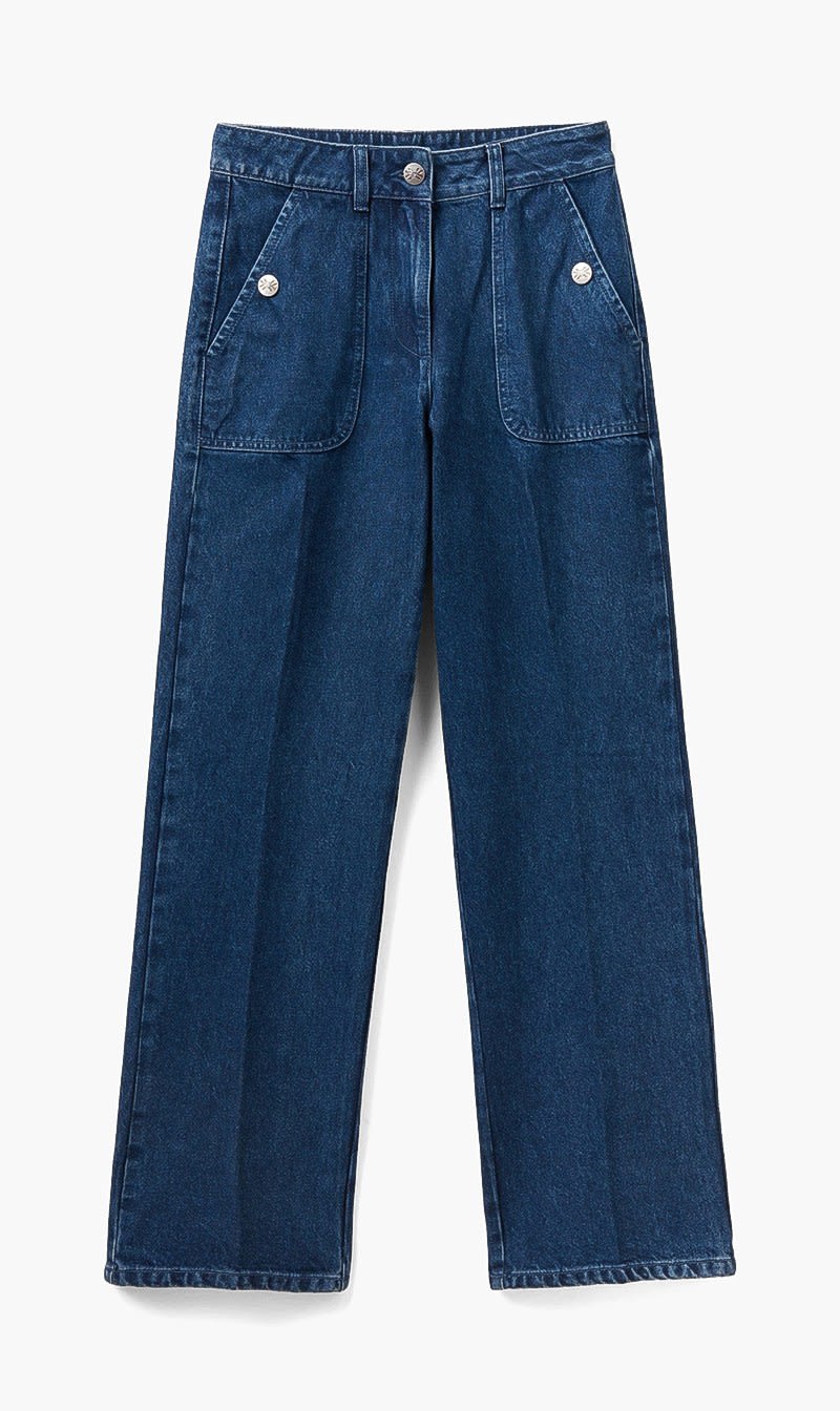 United Colors Of Benetton Blue Solid Relaxed Fit Jeans for Women