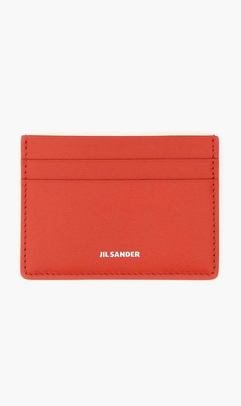 

Jil Sander Red Leather Card Holder for Men | The Deal Outlet