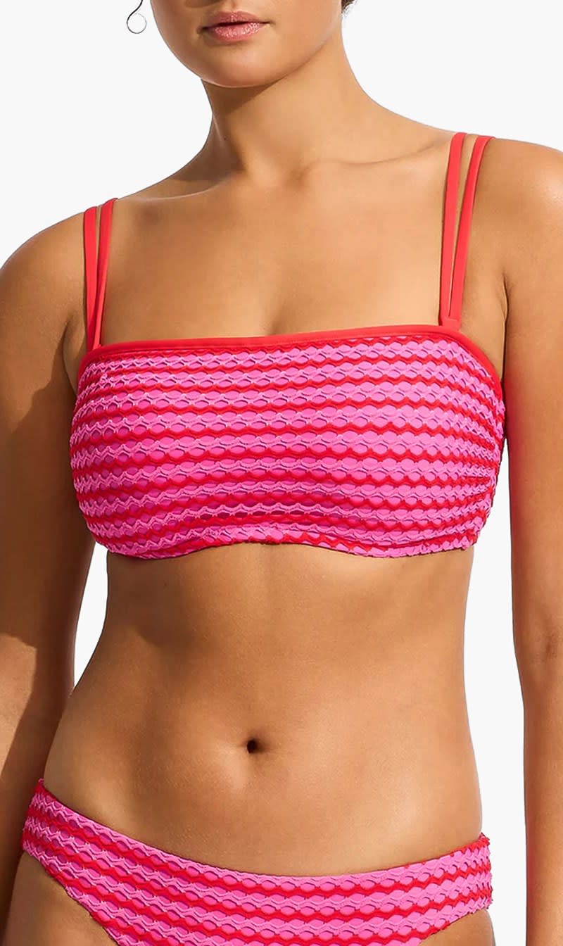 Seafolly Multi-color Mesh Effect Tank Bikini Top for Women