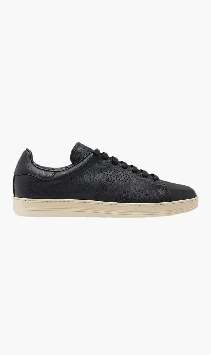

Tom ford Black Warwick Low Top Leather Sneakers for Men | The Deal Outlet