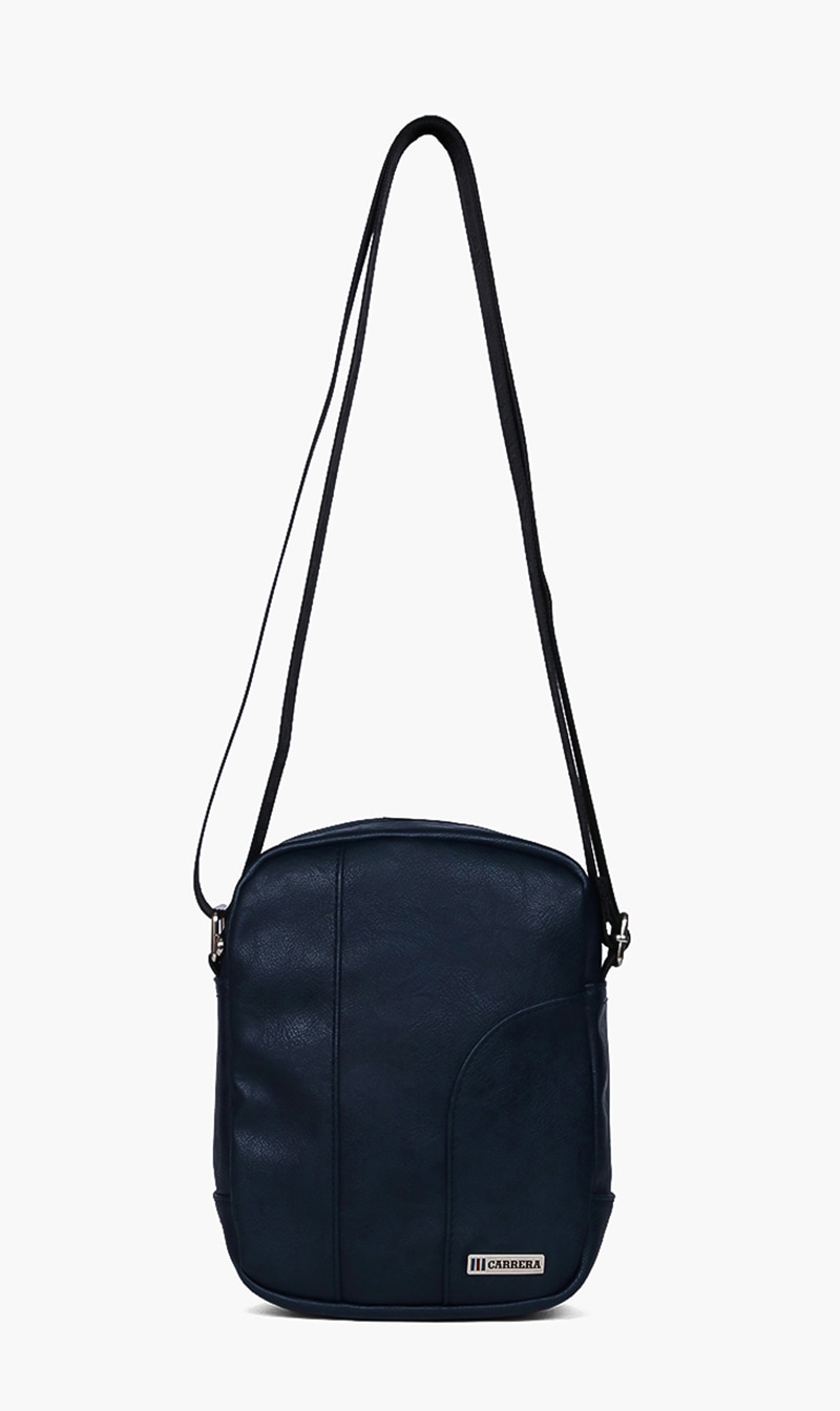 

Zipper Leather Crossbody Bag, Black