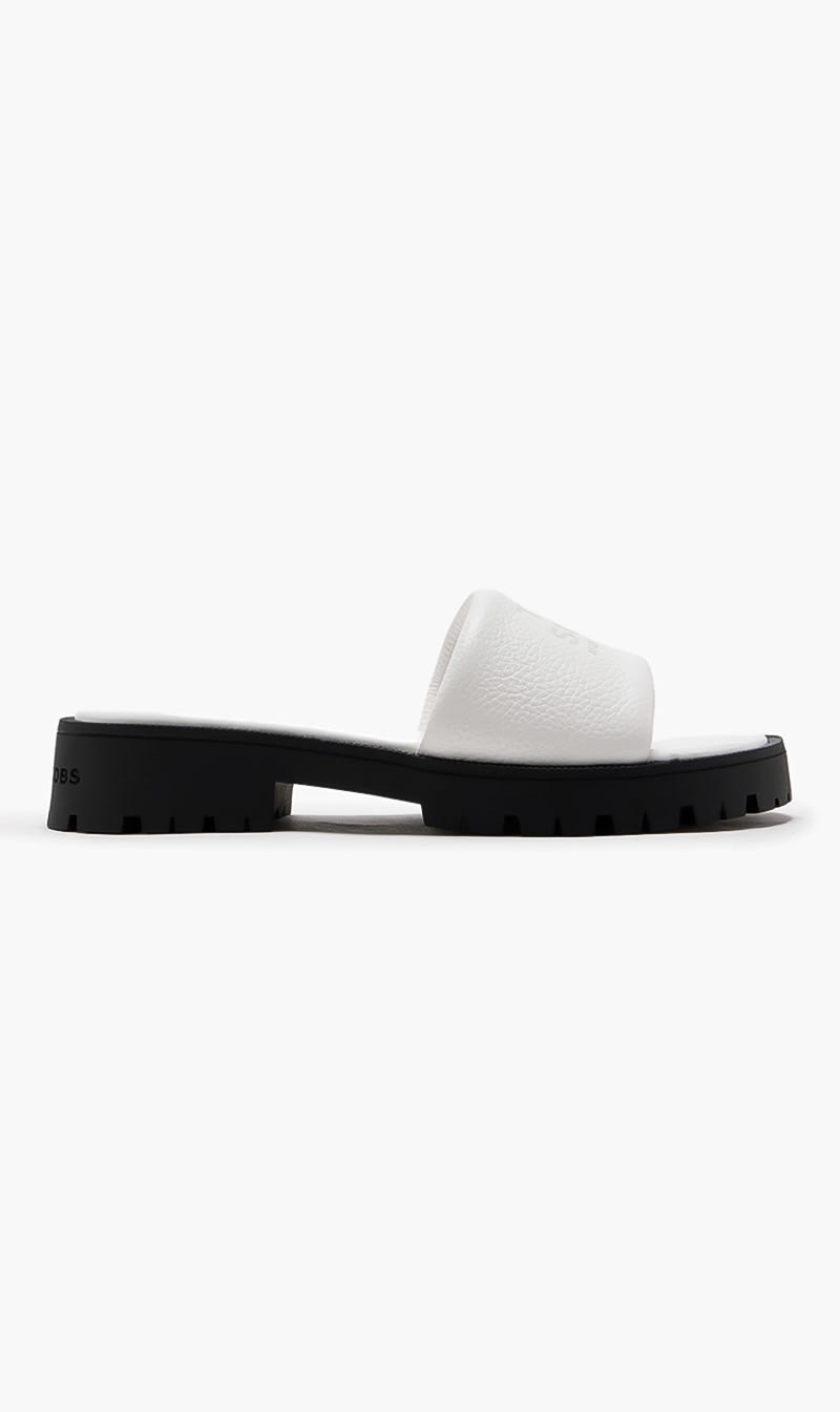 

Marc Jacobs White The Lug Sole Slide Sandals for Women | The Deal Outlet