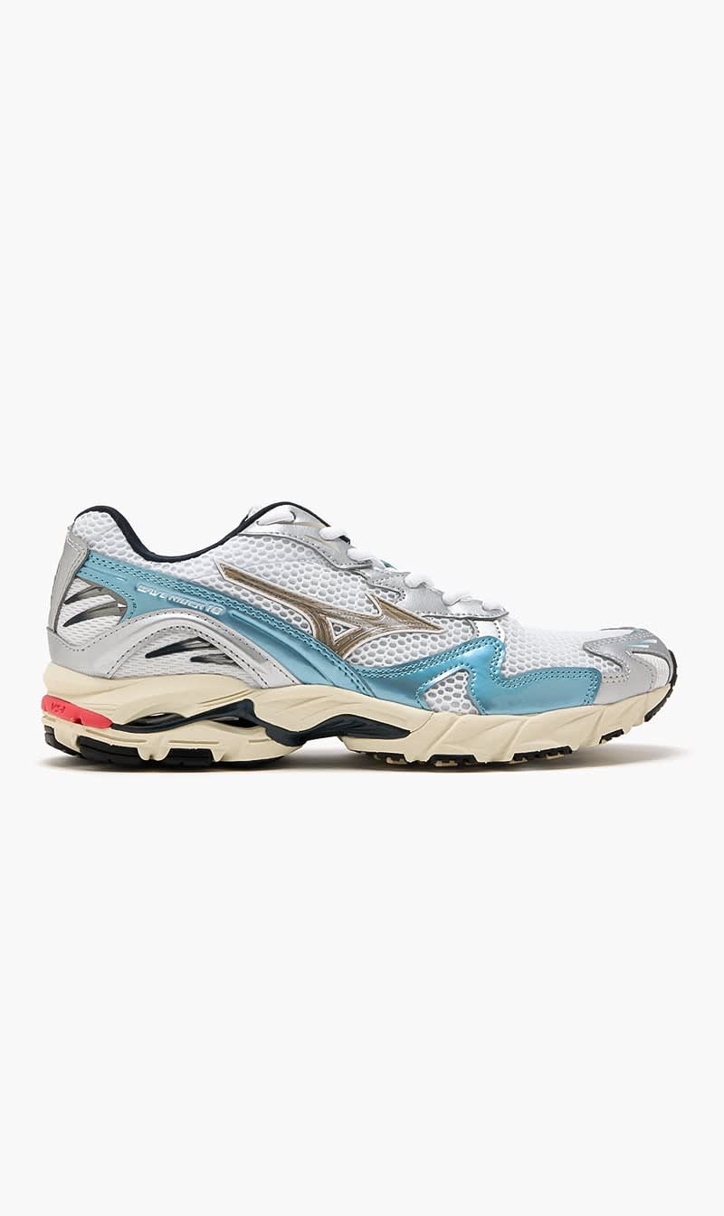 Blue Mizuno Pink Wave Rider 10 Sneakers