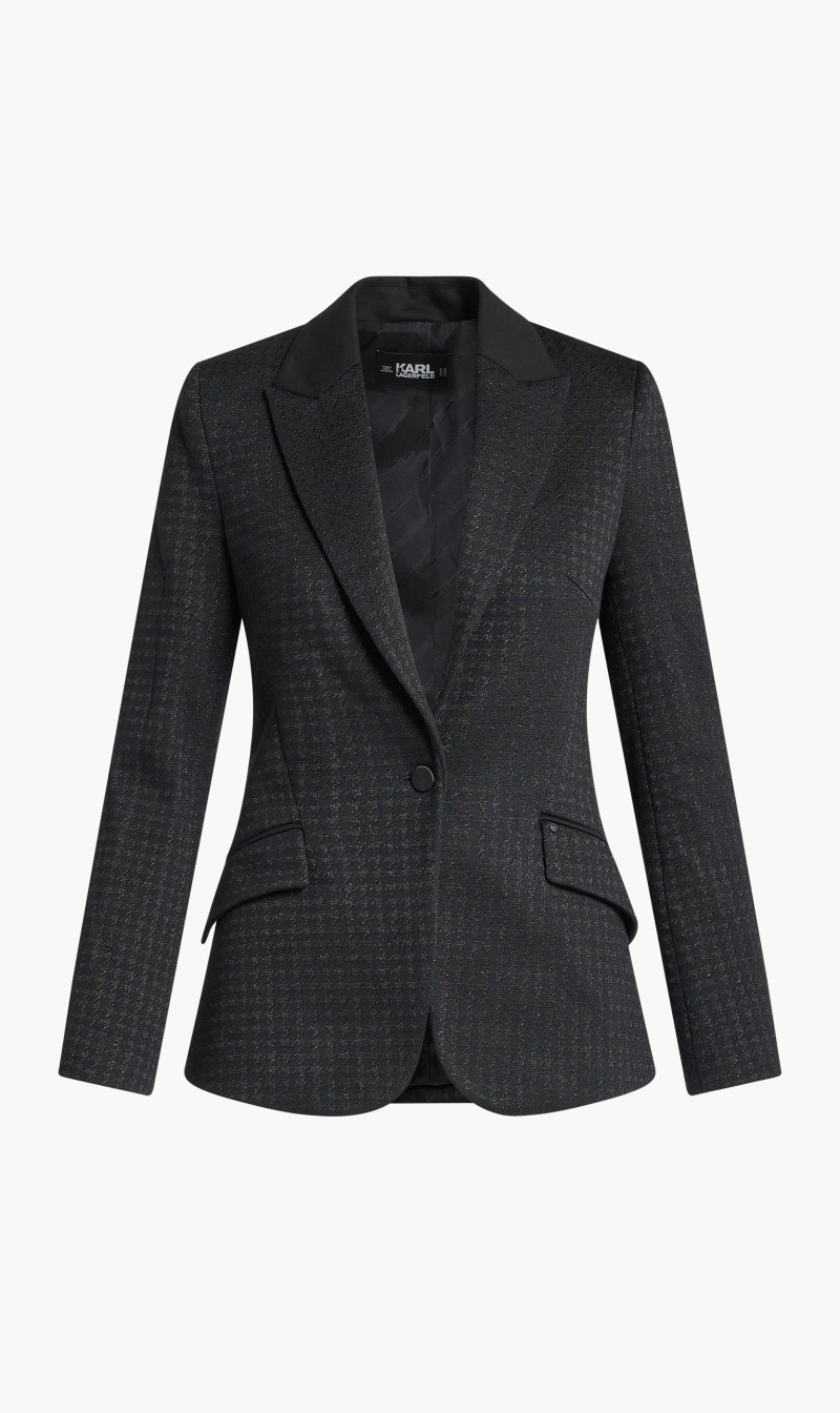 

Karl Lagerfeld Black Premium Punto Jacket for Women | The Deal Outlet