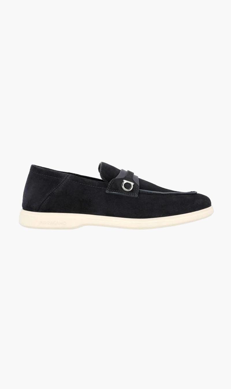 Ferragamo Black Deconstructed Loafers for Men