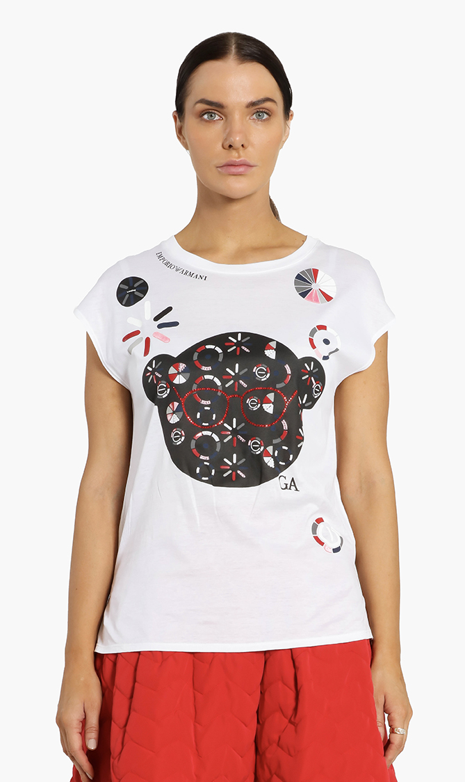 

Emporio Armani Printed With Studs T-shirt