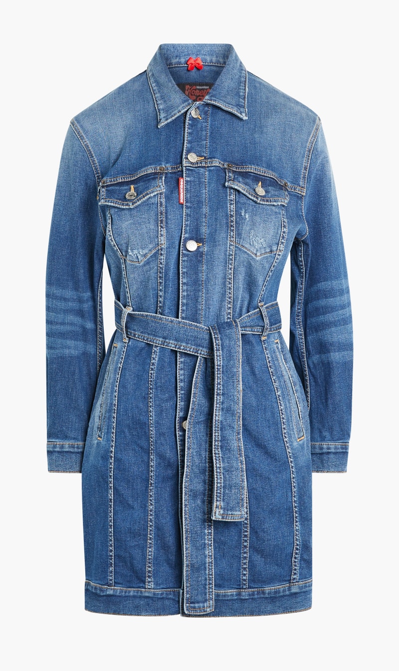 

Dsquared2 denim midi dress | the deal outlet, Blue