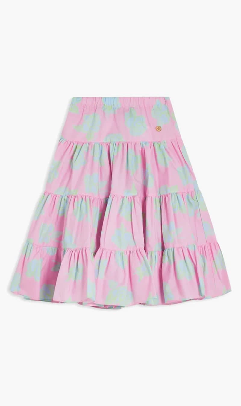 

Versace Blue Rose Print Cotton Skirt for Girls | The Deal Outlet