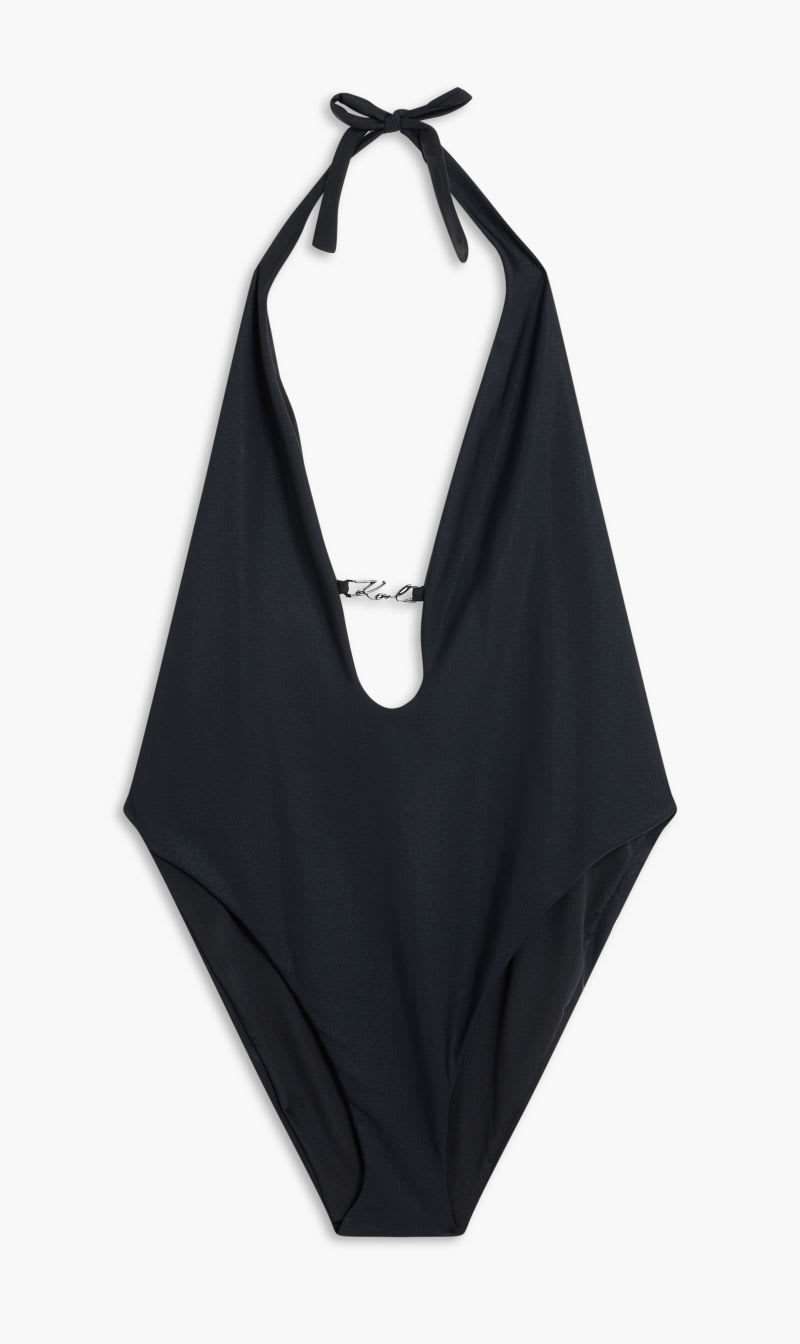 

Karl Lagerfeld Black Karl Dna Glam Swimsuit for Women | The Deal Outlet