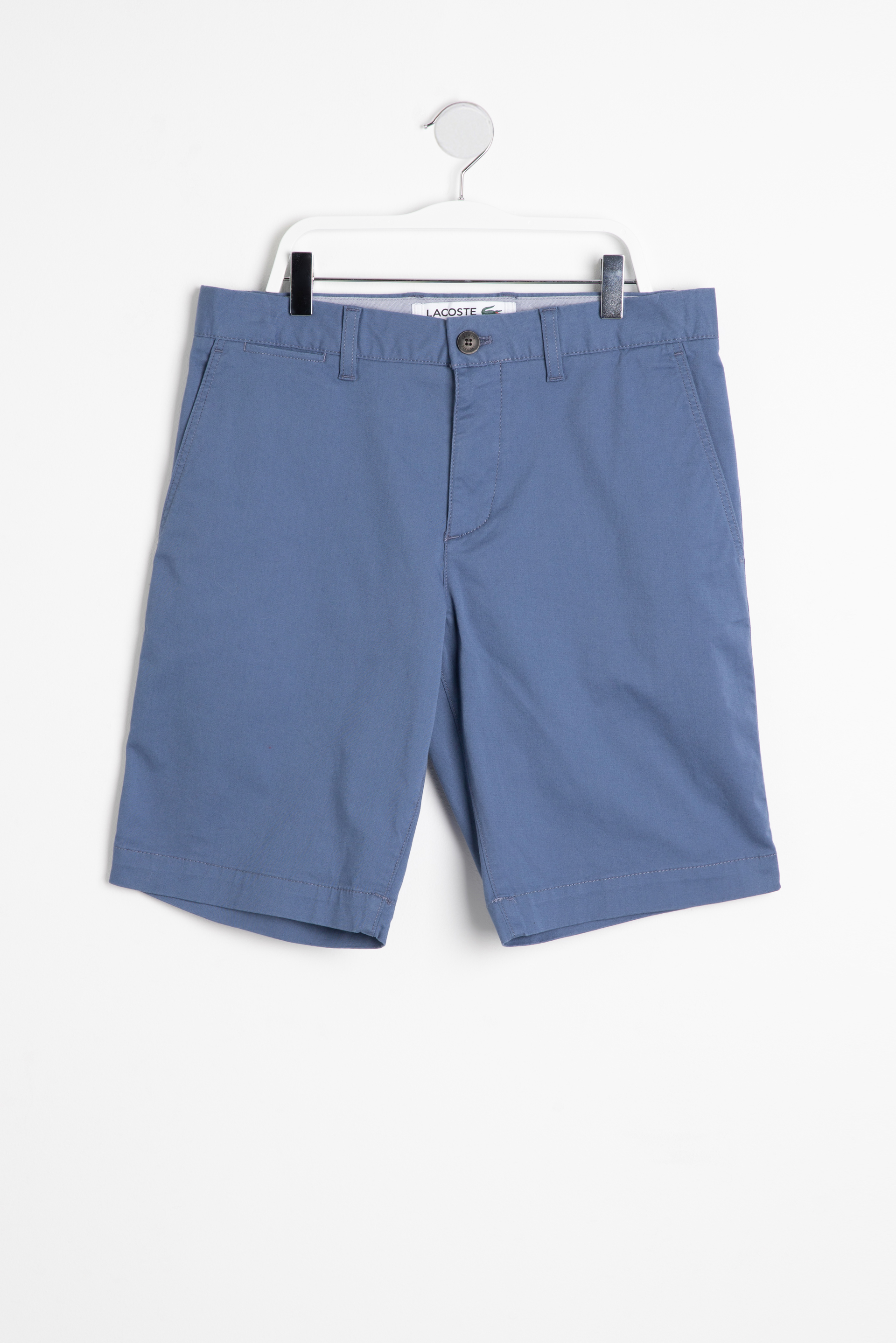 Slim Fit Stretch Gabardine Bermuda, Blue