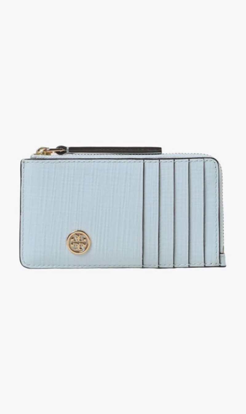 

Tory Burch Blue Robinson Card Case for Women | The Deal Outlet