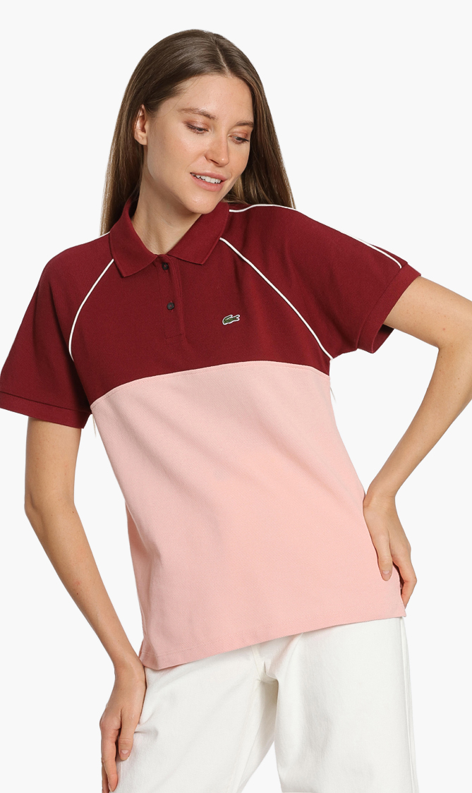 

LACOSTE Colorblock Cotton Petit Pique Polo Shirt
