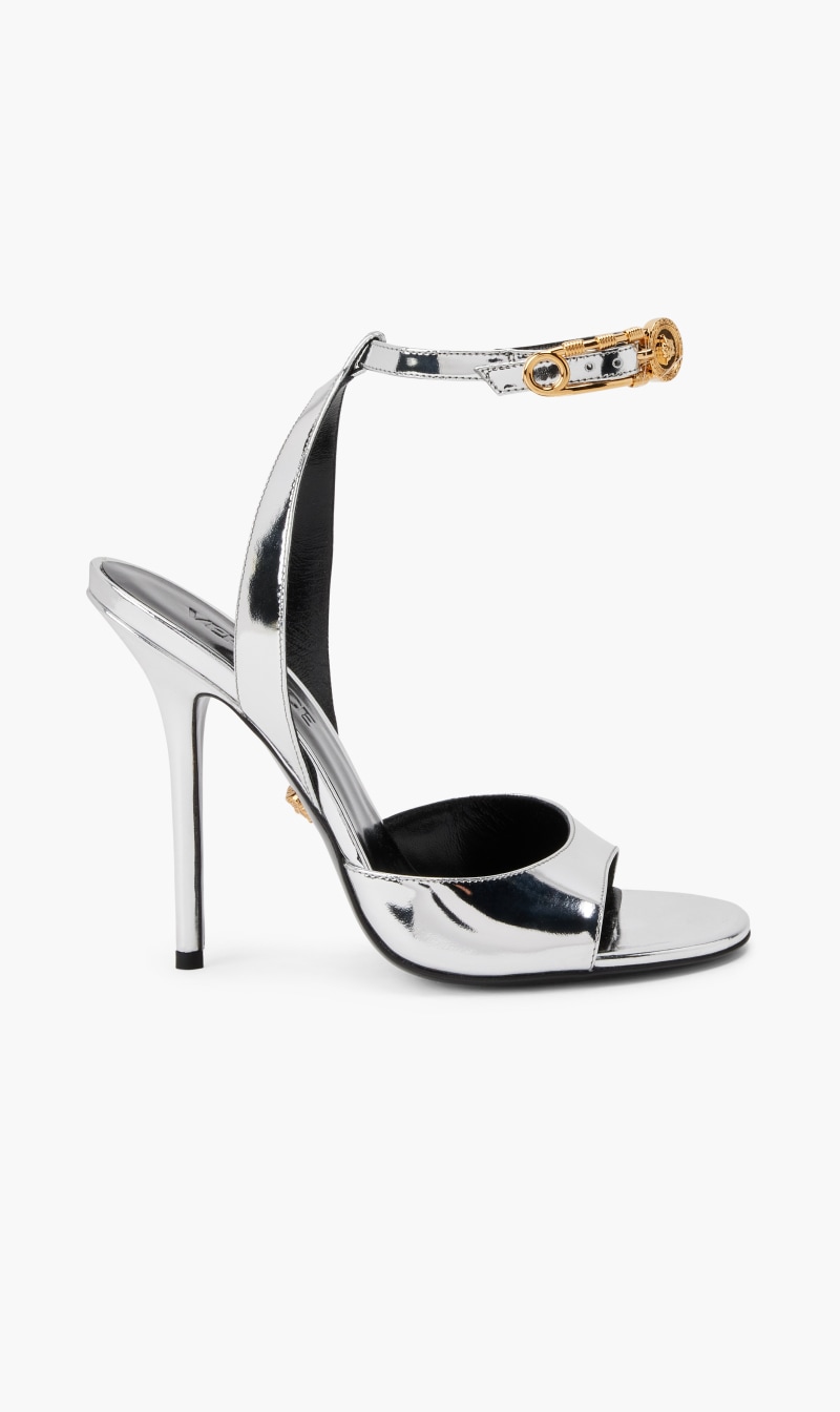 

Sandals Safety Pin 110 Vitello Metallic, Silver