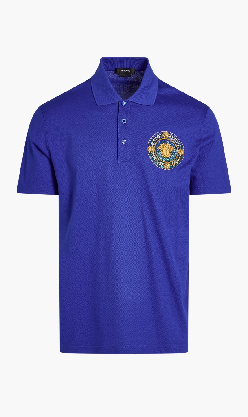 

Versace classic polo embroidery t-shirt | the deal outlet, Blue
