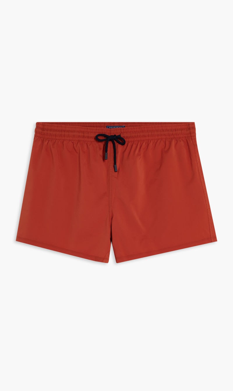 

Vilebrequin Deep Red Plain Swim Trunks for Men | The Deal Outlet