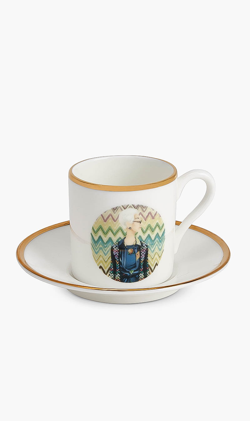 

Who Icons Multi-color Rosita Espresso Cup & Saucer | The Deal Outlet