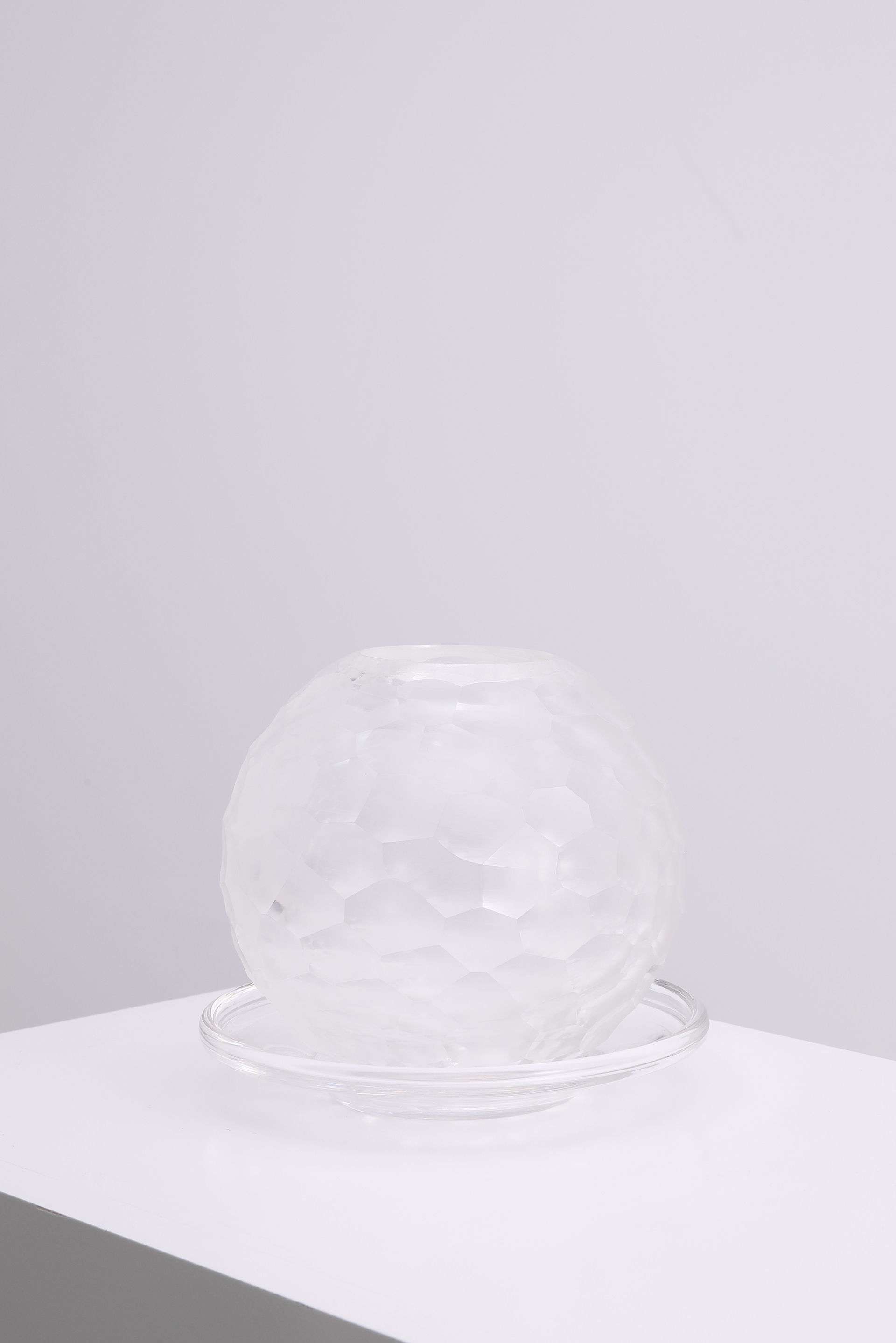 

MARIO CIONI Afrikka Hurricane Clear Vase With Plate