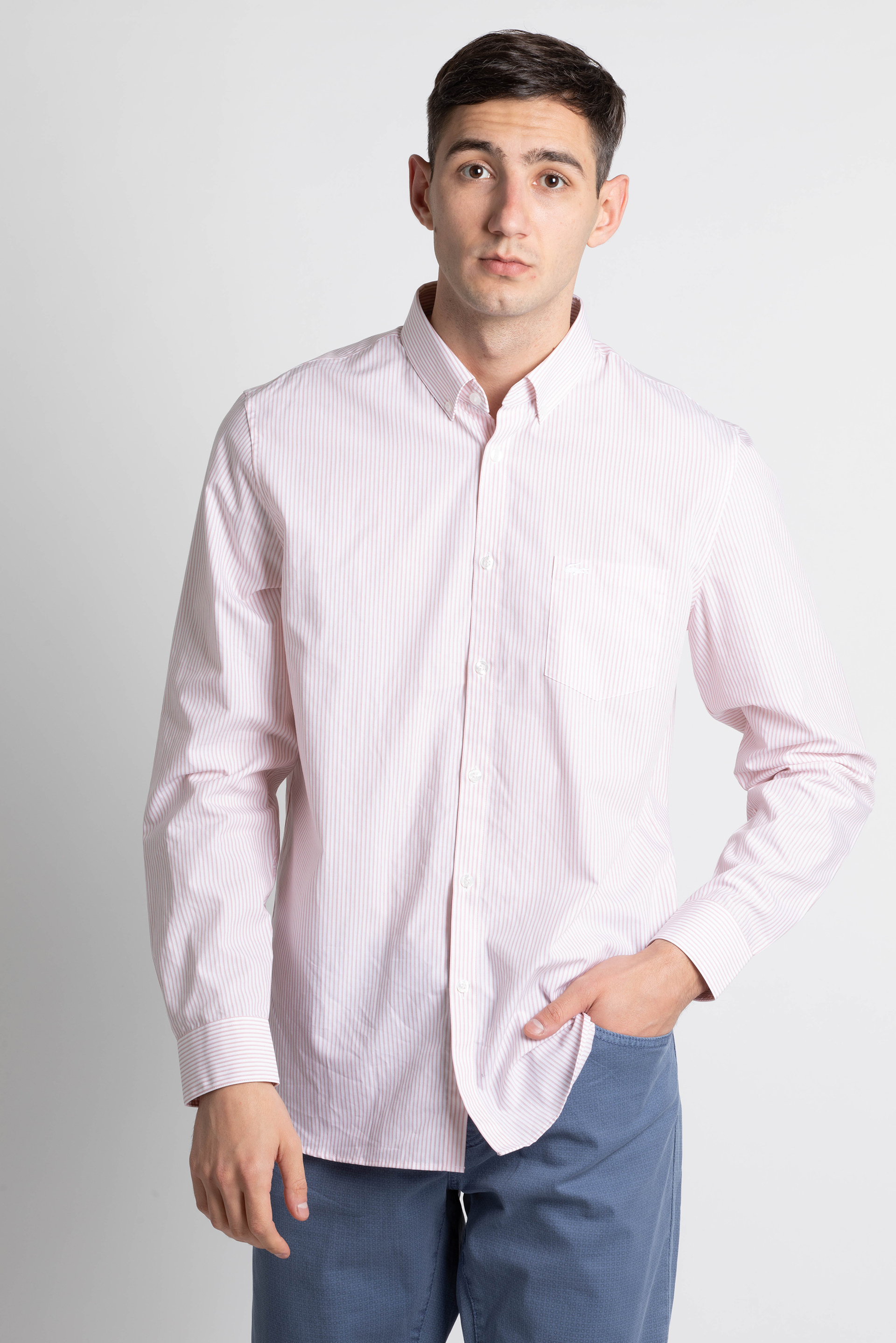 

Lacoste Stripe Slim Fit Long Sleeve Shirt