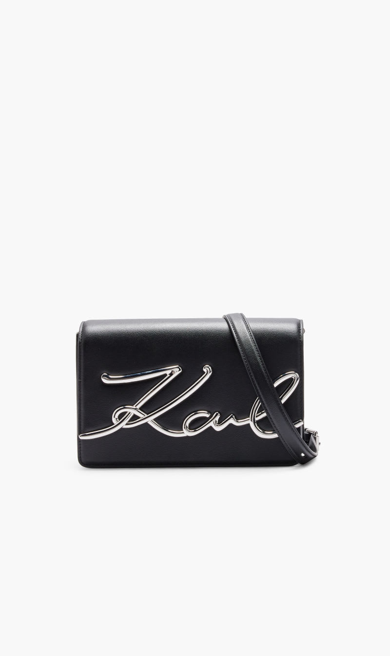 

Karl Lagerfeld Black Ksignature Md Shoulderbag for Women | The Deal Outlet