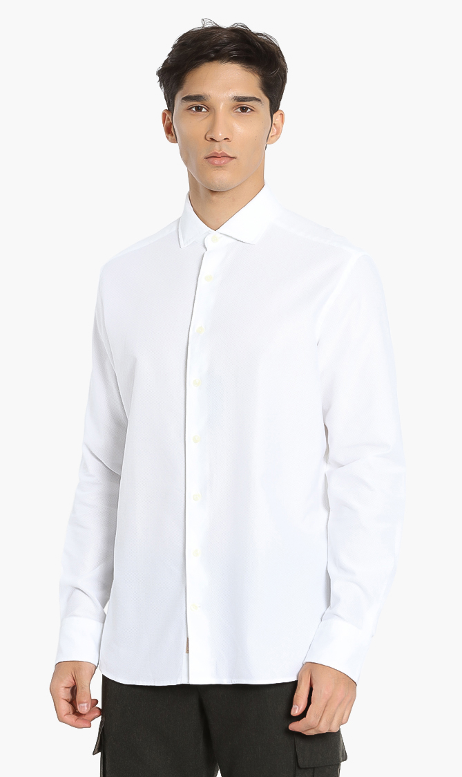 

Hackett London Plain Giro Inglese Slim Fit Shirt