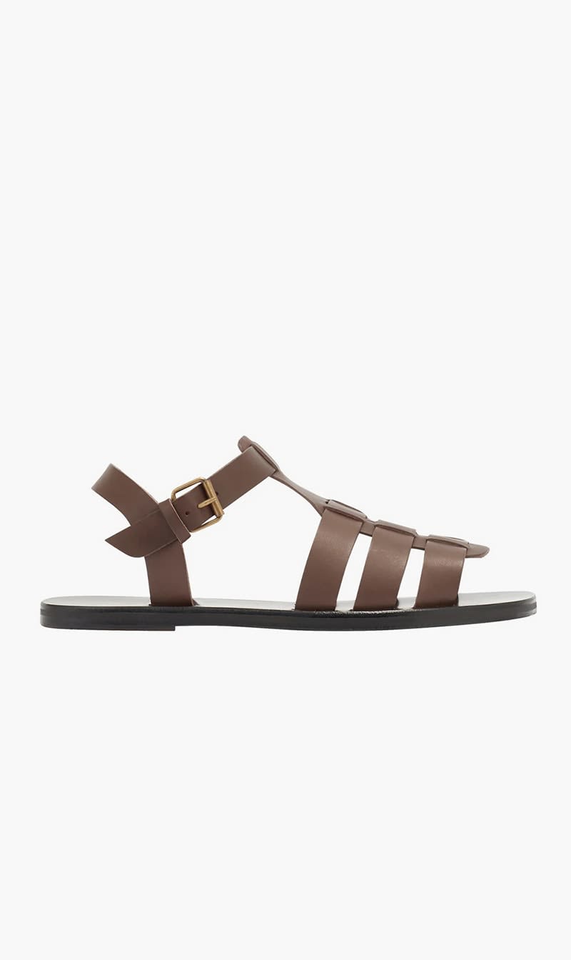 

Ancient Greek Sandals Brown Ektoras for Men | The Deal Outlet
