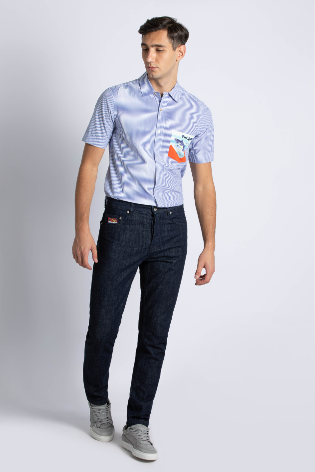 

Kenzo Logo Pocket Slim Fit Tapered Jeans