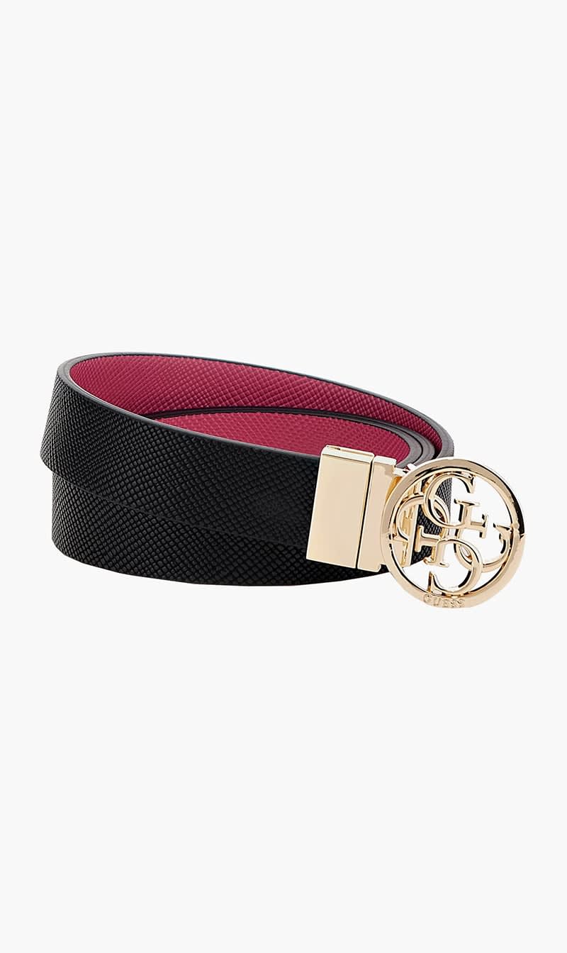 

Guess Black 4g Logo Buckle Reversible Belt for Women | The Deal Outlet